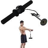 Darhoo Wrist and Forearm Strength Training Fitness Equipment Arm Muscle get in Shape Wrist Hand Exerciser Steel Pipe Foam Nylon Rope (Black)