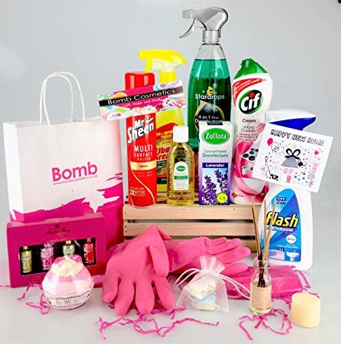 New Home - Mrs Hinch Ultimate Cleaning & Pamper Bundle Including Bath Bomb - Chocolate Cocktails - Zoflora - Cif - Flash Stardrops 4-1 - Elbow Grease - Gloves - Mr Sheen - Dishwasher Tablets