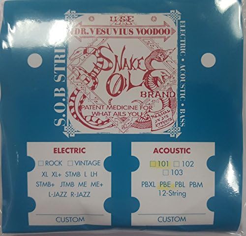 Snake Oil Brand Acoustic Guitar Strings 10-50 101-PBE 90/10 Phosphor Bronze