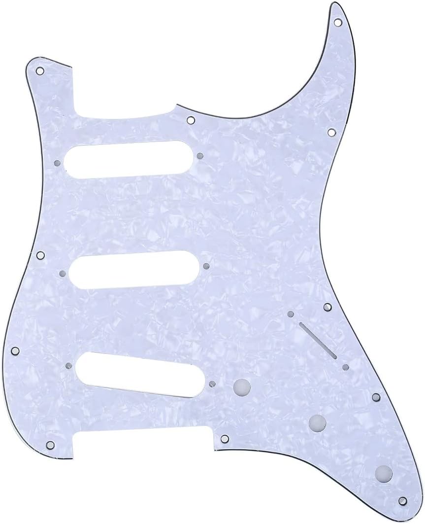 Musiclily 11 Hole SSS Strat Pickguard Scratch Plate for Fender USA/Mexican Standard Stratocaster Modern Style Electric Guitar