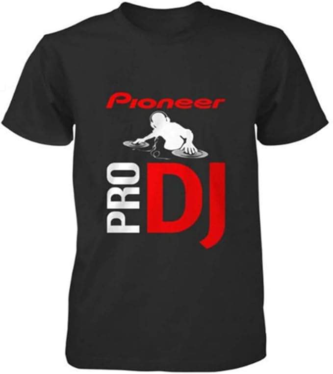 Fashion Pioneer PRO DJ Music System Logo Black Men's TShirt Size S3XL