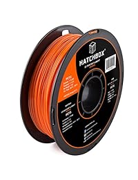 HATCHBOX 3D PETG 1KG1.75 ORN PETG Filamento para impresora 3D, con precisión de +   0.05 mm, bobina de 2.20 libras, 1 16 pulgada, color naranja.