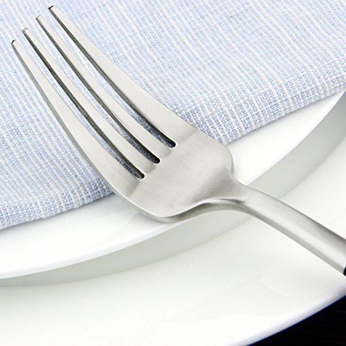 image for AOOSY Flatware Black Matte, Luxury 20 Pieces 18/10 Stainless Steel Ste