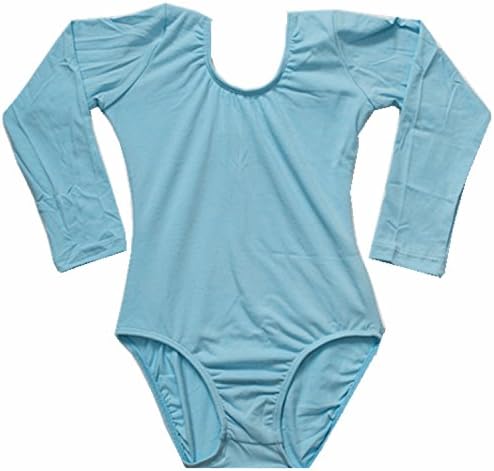 Ballet Girls Balletgirls Kids Girls' Rhythmic Gymnastics Long Sleeve Leotard For Light Blue 5T Size