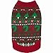 Blueberry Pet Ugly Christmas Santa Claus Holiday Season Shawl Collar Dog Sweater, Back Length 16
