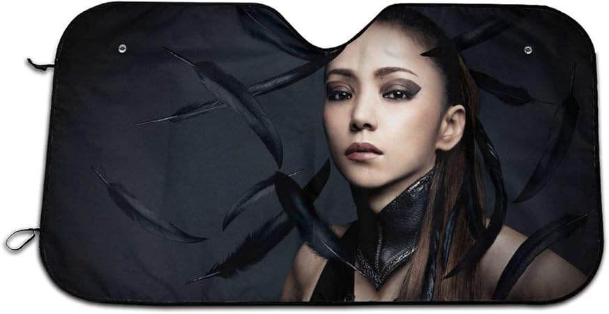 Amazon 安室奈美恵 1 カーフロント サンシェード 車 フロントガラス カーシェード フロントシェード 車用遮光断熱 紫外線対策折り畳み 凍結防止 夏冬兼用 日よけ 日焼け カバー 簡単取付 折りたたみ 軽量 サンシェード 車 バイク
