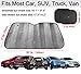 Big Ant Windshield Sun Shade + Bonus Car Window Shade, Car Sun Shade Keeps Vehicle Cool-UV Ray Protector Front Windshield Sunshade Fit for Most Cars SUV Trucks Minivans(55.1 x 27.5 inches)