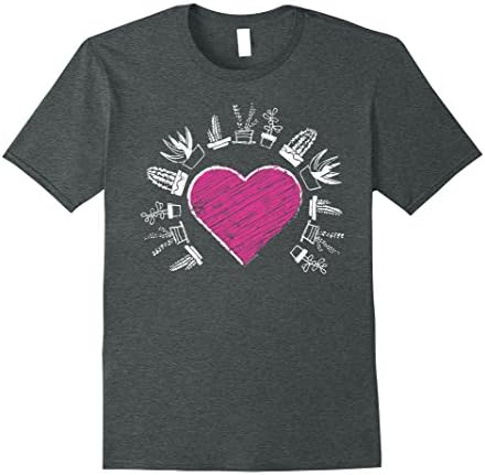 Mens Succulents Plants Drawing Unique Succulent Plants Shirt 3XL Dark Heather