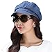 Comhats Womens Visor Beret Denim Newsboy Hat Cap for Ladies 100% Cotton Spring Summer Navy