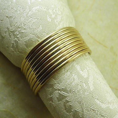 QTLI 12 Metal Napkin Ring , gold