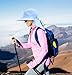Womens Sun Hats Neck Flap Large Brim UV Protection Foldable Fishing Hiking Cap Blue