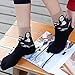 Pack of 4 Womens Cute Famous Painting Art Crew Socks, Funny and Cool 100% Cotton Socks for Women