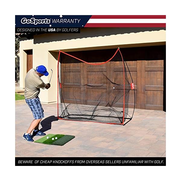 GoSports Golf Practice Hitting Net Choose Between Huge 10'x7' or 7'x7' Nets Personal Driving