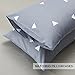 VM VOUGEMARKET White Duvet Cover Sets Queen,Gray Square Printed Duvet Cover with 2 Pillow Shams - Hotel Quality 100% Cotton - Luxurious,Comfortable and Breathable (Queen, Style 2)