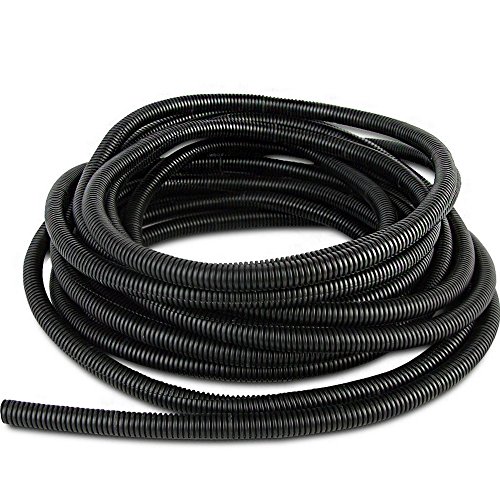 E Support 1/2 Inch 20 Feet Split Loom Wire Flexible Tubing Conduit Hose