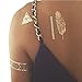 Designer Metallic Tattoos by TribeTats -- Henna Inspired Body Art -- Applies In A Flash, Long Lasting -- Boho Music Festival Accessories