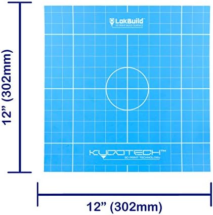 LokBuild 3D Print Build Surface, sticky back sheet, quick, clean removal of printed parts, versatile (SINGLE PACK 12"