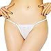 RwalkinZ Women's Plus Size T Back White Thongs Tanga Panties M-4XL Mesh Lace See Through