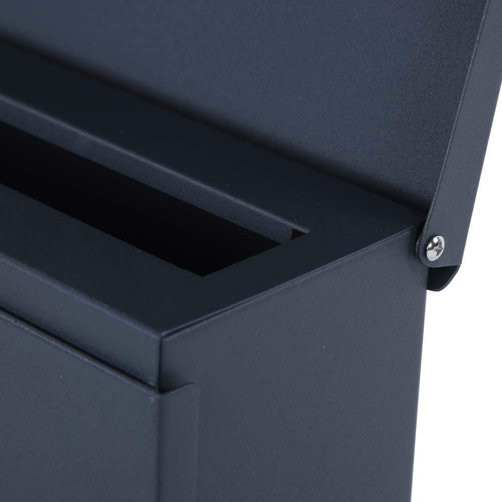 Caja de Correo 36x11x37cm Buzón de Correo Bloqueable con 2 Llaves Buzón