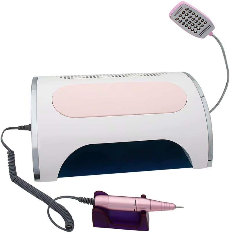 Paddsun Multi-functional Electric Nail Drill Machine and Nail dust collector All-in-one,54W UV LED Nail Dryer Lamp Nail Gel Tools for Acrylic Gel Nails