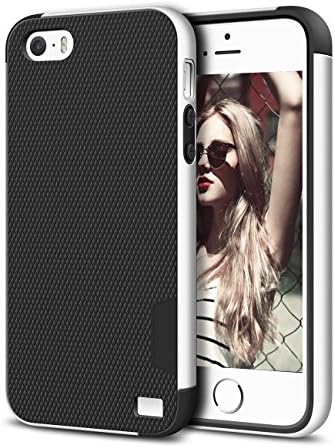iPhone SE Case, iPhone 5S Case, iPhone 5 Case, AUMIAU Ultra Slim Hybrid 3 Color Shockproof Soft TPU Hard PC Bumper Protective Case Cover for Apple iPhone 5S/5/SE (Black)