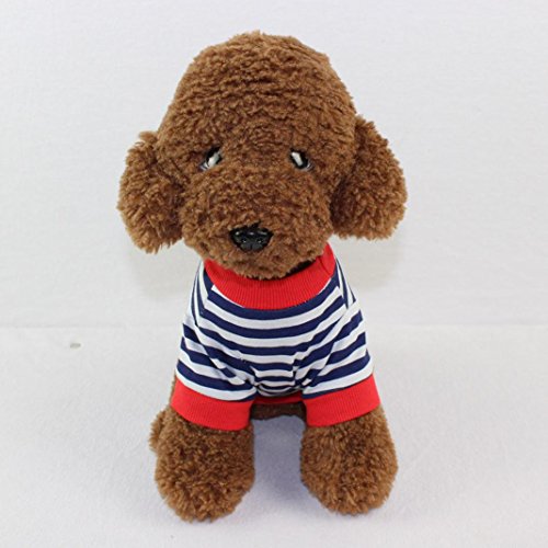 Sunward Christmas Pet Dog Cotton Costume Small Dog Cat Pet Clothing Pet Vest Puppy T Shirt Apparel (XS, Red 1)