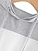 SweatyRocks Women's Color Block Lightweight Long Sleeve Pullover Hoodie Grey white black Medium