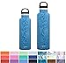 Simple Modern 20oz Ascent Water Bottle - Hydro Vacuum Insulated Tumbler Flask w/Handle Lid - Double Wall Stainless Steel Reusable - Leakproof Pattern: Aqua Rain