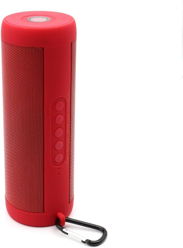 ASKIP Mini Portable Outdoor LED Wireless Bluetooth speakers with Radio, Cylindrical and Waterproof for iPhone, iPod, iPad, Samsung, Echo, LG，PSP and others