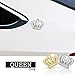 Bling Car Decoration 3D Decal Sticker Crystal + Crown Car Emblem Exterior & Interior Accessory ×2 Pack (3D Crown Small Sliver)