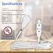 Maximm Cable 6 Ft 360° Rotating Flat Plug Extension Cord/Wire, 16 AWG Multi 3 Outlet Extension Wire, 3 Prong Grounded Wire - White - UL Certified