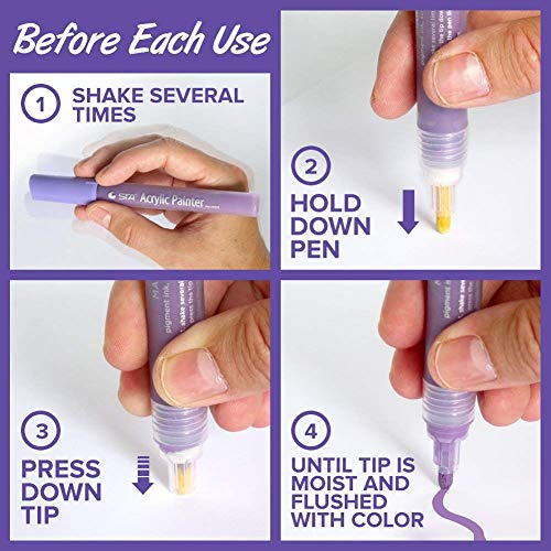 3 Acrylic+Paint+Markers+Set+Permanent