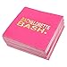 Bachelorette Bash Party Supplies, Hot Pink Paper Napkins (5 x 5 In, Gold Foil, 50 Pack)