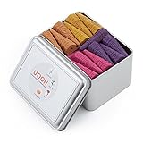 UOON Backflow Tower Incense Cones | Rose + Jasmine + Lavender + Sandalwood Mixed Assortment Natural Fragrant Cones (60pcs,20minutes)