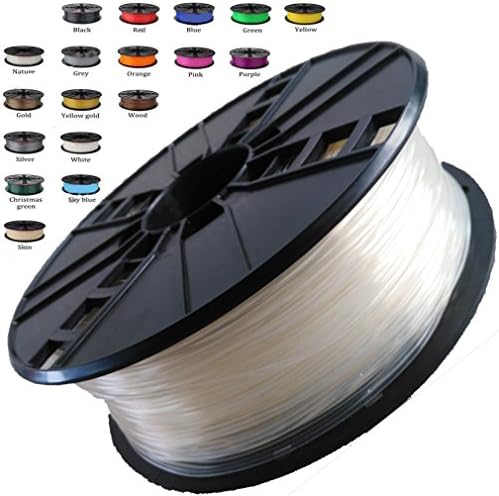 Melca 1.75 3D Printer Filament PLA 1kg +/- 0.03mm, Clear