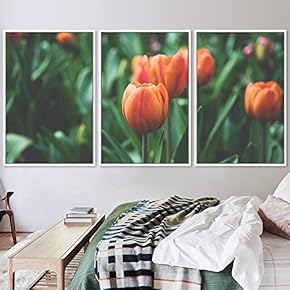 signwin 3 Piece Framed Canvas Wall Art Orange...