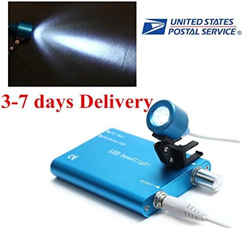 ( USA SHIPPING) Apkcare Portable Clip Clamp LED Headlight Lamp for Dental Surgical Medical Binocular Loupes Glasses (BLUE)