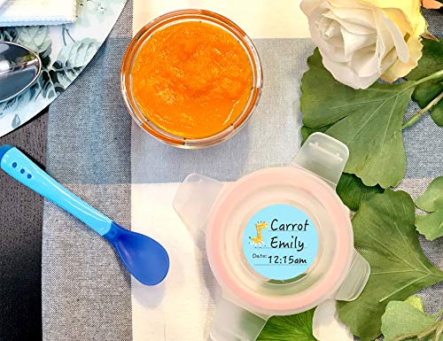 Baby Food Labels, Removable Write-On Date Labels for OXO TOT Food Storage Containers & Baby Bottles, Great for Daycare, Pack of 90