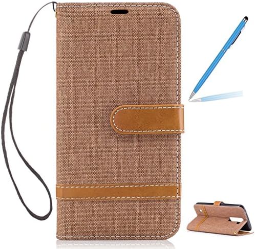 Trumpshop Smartphone Protective Case for LG K7 / LG K8 [Gold] Cowboy Style Premium PU Leather Flip Wallet Cover Bookstyle [Not compatible with LG K8 (2017)]