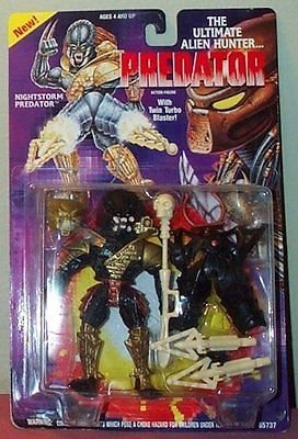 NIGHTSTORM PREDATOR with Twin Turbo Blaster 1994 THE ULTIMATE ALIEN HUNTER: PREDATOR Kenner Action Figure Set