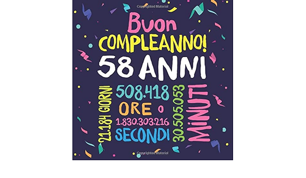 Buon Compleanno 58 Anni Un Libro Degli Ospiti Per Il 58esimo Compleanno Regalo E Decorazione Per Uomo E Donna 58 Anni Libro Per Raccogliere Auguri E Foto Degli
