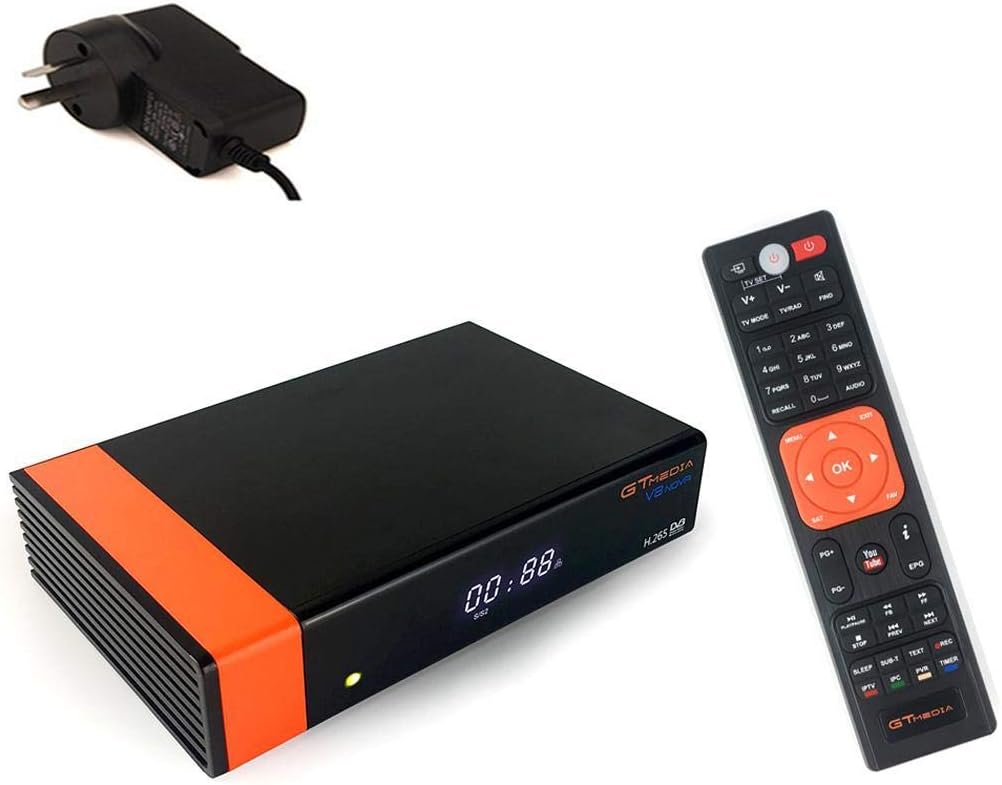 Chiak V8 NOVA DVB S2 Satellite Receiver Decoder Digital TV Receptor, HD 1080P Free to air FTA Support PowerVu Biss Key Newcam CCCAM Built-in WiFi