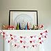 Colorful Heart Garland Bunting | Romantic Valentines Day Decoration | Valentine Garland Banner | Bridal Shower, Engagement, Wedding Party Decorations | Home, Mantel Decor | Pack of 2, 26.2 ft Total