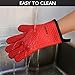 Aibrisk Silicone Oven Mitts and Pot Holders,4PCS Thicken Heat Resistant Flexible Non-Slip Surface Cooking Gloves and Potholders Trivet Mats for Safe Oven BBQ Kitchen Counter Hot Dishes or Pans（Red）