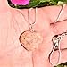 Zenergy Gems CHARGED Natural Himalayan Gemstone Crystal Puffy Heart Pendant Necklace + 20