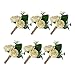 YSUCAU Handcrafted Boutonniere for Men Wedding, Brooch Bouquet Corsage Classic Artificial Groom Bride Flowers with Pin for Wedding Prom Party Set of 6