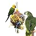 Parrot cage Toys Bird Swing Toys Bells Bird Perch with Natural Wood Beads Bells Wooden Hammock Hanging Toys for Budgie Lovebirds Conures Parakeet African Greys Amazons Eclectus Cockatoos (Style 9)thumb 1