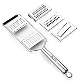 Mandoline Slicer - ALISKID Stainless Steel Vegetable Slicer, Grater, Shredder, Cutter, Peeler & Julienne Slicer with 3 Adjustable Blades