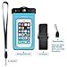 DBPOWER Universal Waterproof Case with Armband and Compass Colorful Underwater Dry Bag for iPhone 6/6s/6plus/6splus, Samsung, Sony up to 6