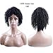 Befunny Curly Wigs for Black Women Short Jerry Kinky Afro Human Hair Wigs For Women Soft Fluffy None Lace Black Hair Wigs (1B#)